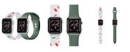 Posh Tech Men's and Women's Holiday Lights forest Green 2 Piece Silicone Band for Apple Watch 42mm